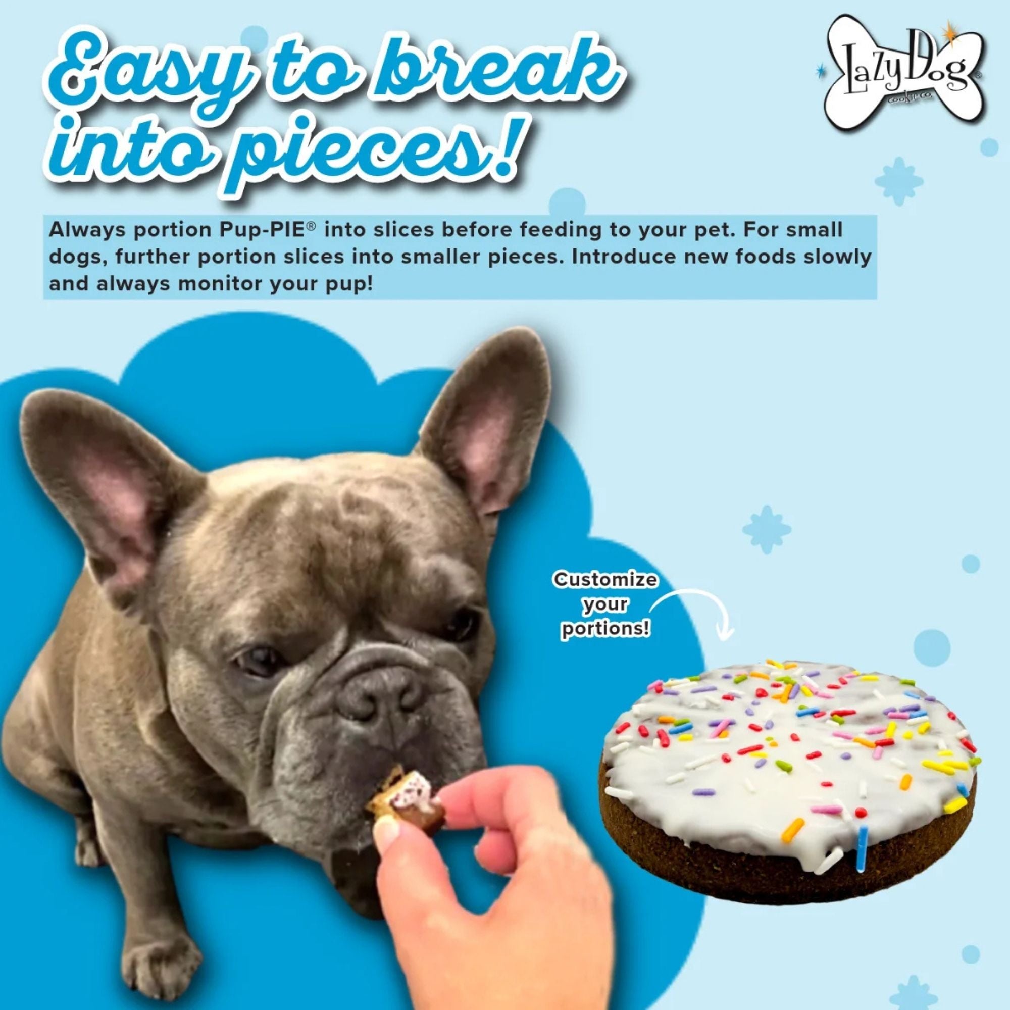 Lazy Dog Cookie Co. Happy Birthday Pup-PIE Charming Boy Dog Treats, 5 oz - Image 2