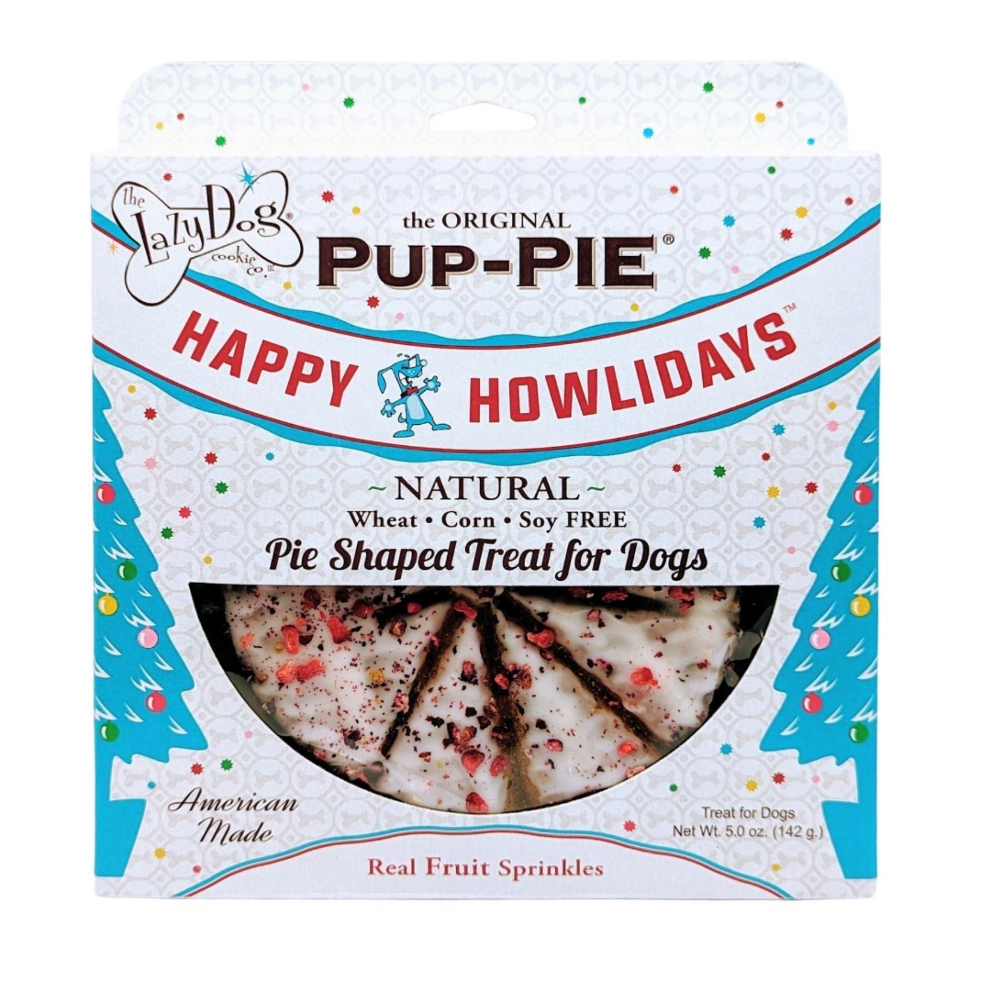 Lazy Dog Cookie Co. Happy Howlidays Pup-PIE Dog Treats, 5 oz