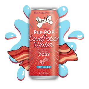Lazy Dog Pup-Pop Love Potion Bacon Flavor Water 15.5oz. (Case of 4)