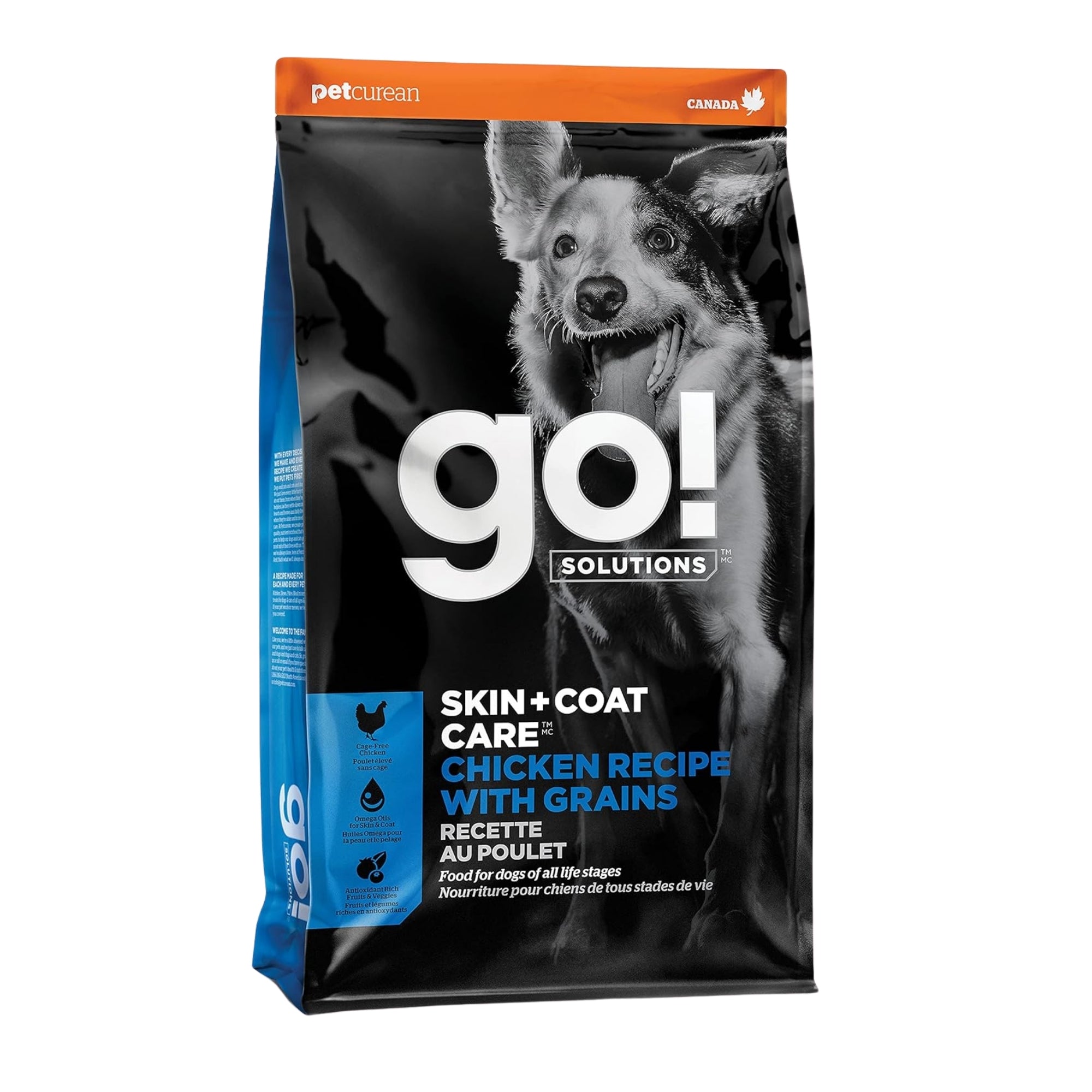 Go! Solutions Skin + Coat Care Chicken with Grains Dry Dog Food