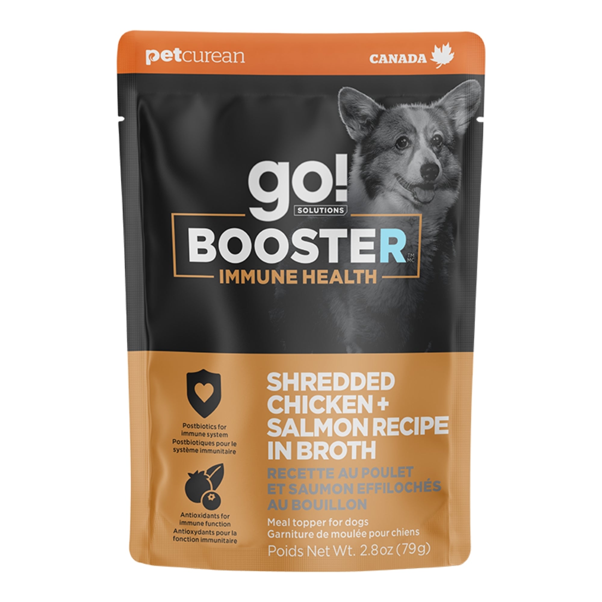 Go! Solutions Booster Immune Health Shredded Chicken & Salmon, 2.8 oz, 24 Pack