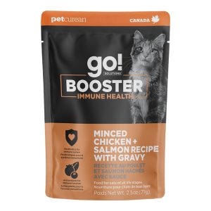 Go! Solutions Immune Health Booster, Minced Chicken & Salmon, 2.5 oz (24 Pack)