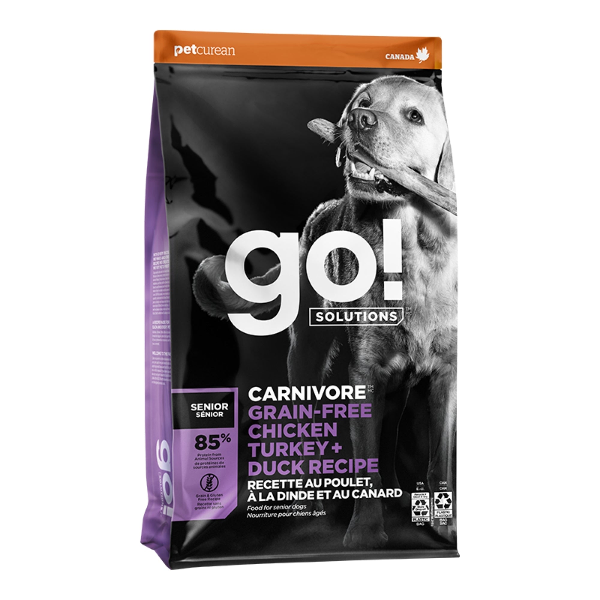Go! Solutions Carnivore Grain-Free Senior Chicken, Turkey & Duck Dry Dog Food - Image 3