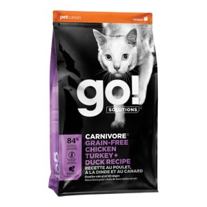 Go! Solutions Carnivore Grain-Free Dry Cat Food, Chicken, Turkey & Duck