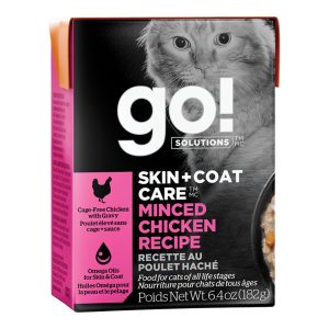 Go! Solutions Skin + Coat Care Minced Chicken with Grains, 6.4 oz (Case of 24)