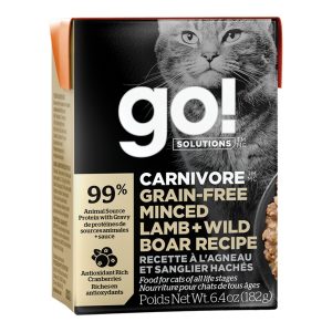 Go! Solutions Carnivore Grain-Free Minced Lamb & Wild Boar, 6.4 oz (Case of 24)