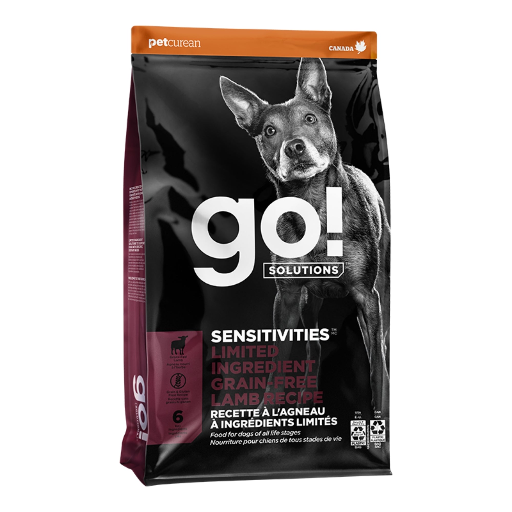 Go! Solutions Sensitivities LID Grain-Free Lamb Dry Dog Food, 22 lb