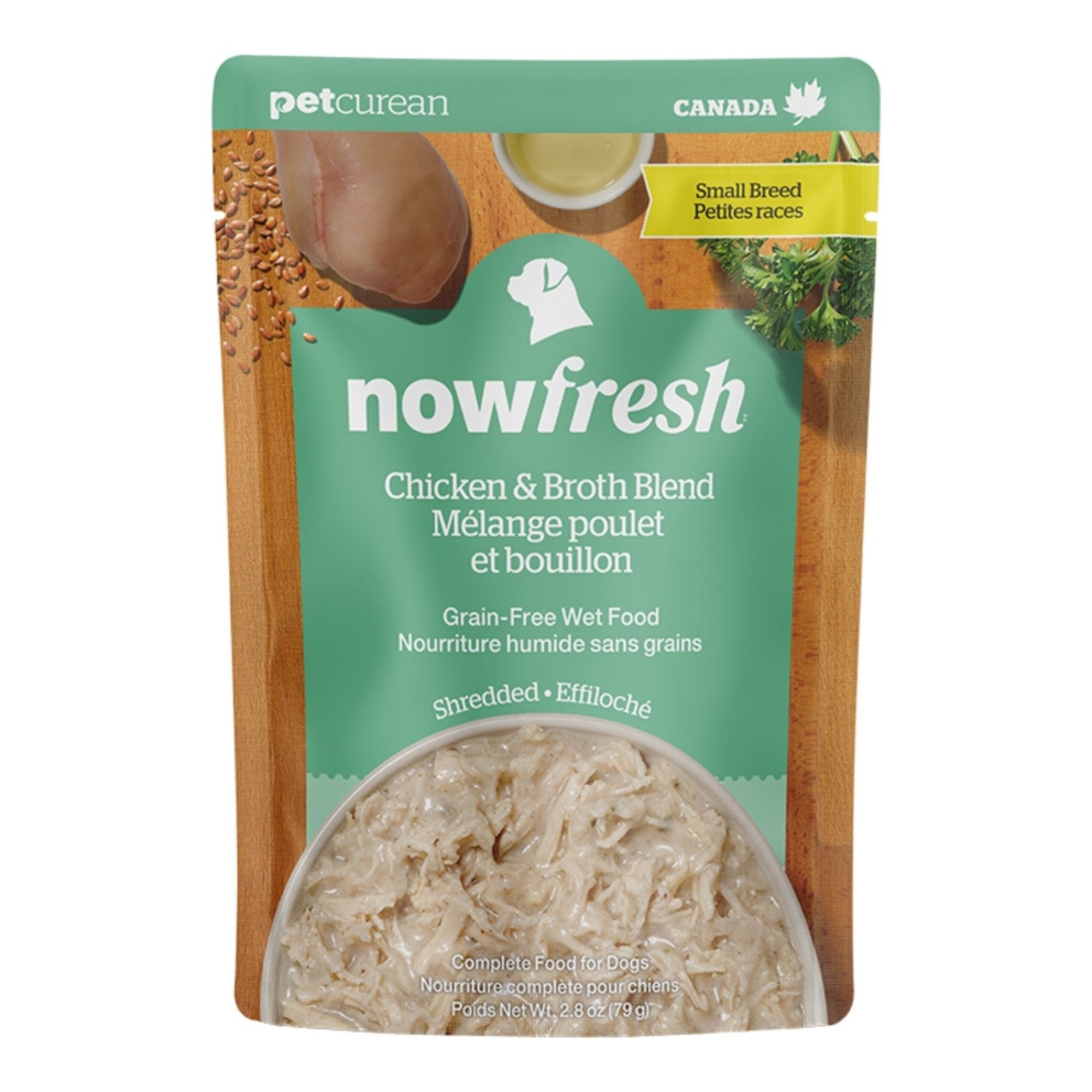 Now Fresh Grain-Free Small Breed Shredded Chicken + Broth 2.8 oz, 24 Pack