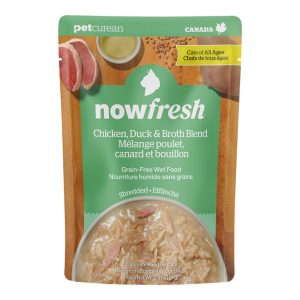 Now Fresh Grain-Free Shredded Chicken & Duck Broth Blend, 2.5 oz (Case of 24)