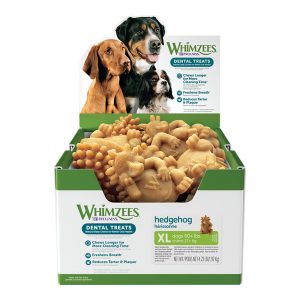 WHIMZEES Hedgehog Bulk Box, Large Dental Chews, 30 Count