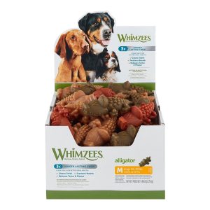 WHIMZEES Alligator, Medium Dental Chews, 65 Count