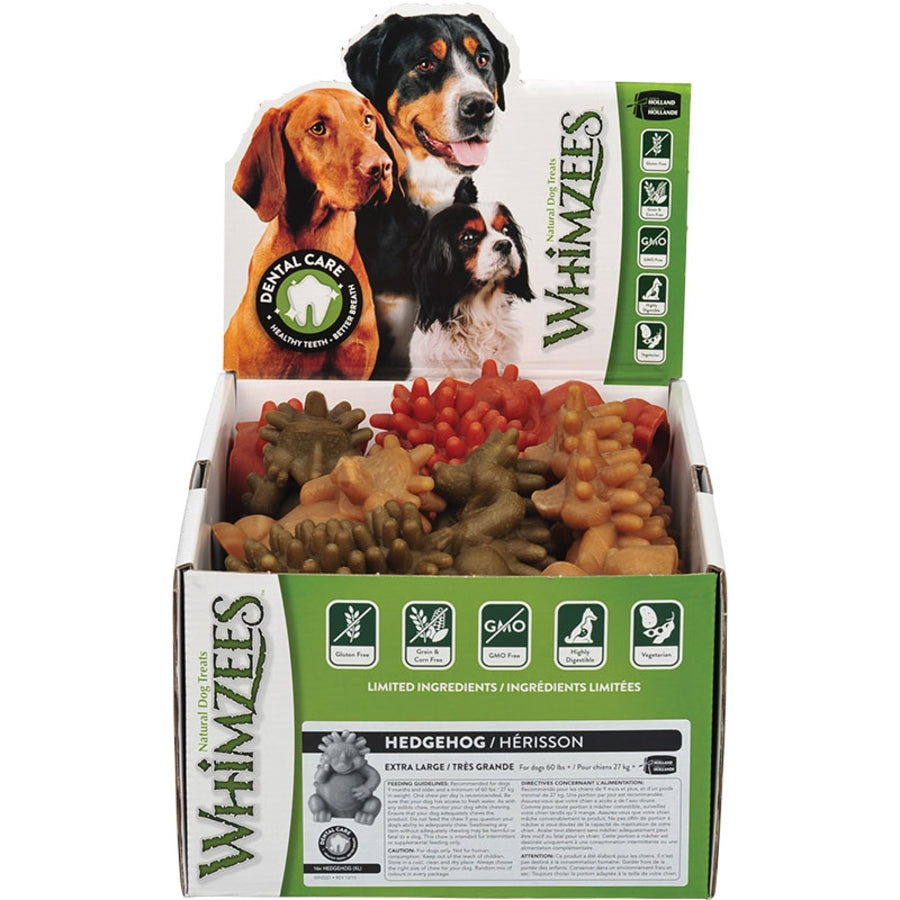 WHIMZEES Hedgehog Bulk Box, XL Dental Chews, 16 Count
