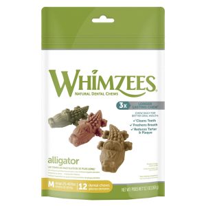 WHIMZEES Alligators, Medium Dental Chews, 12.7 oz