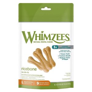 WHIMZEES Ricebone Dental Chews, 19 oz