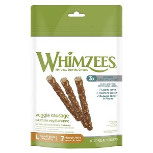 WHIMZEES Veggie Sausage, Large Dental Chews, 14.8 oz