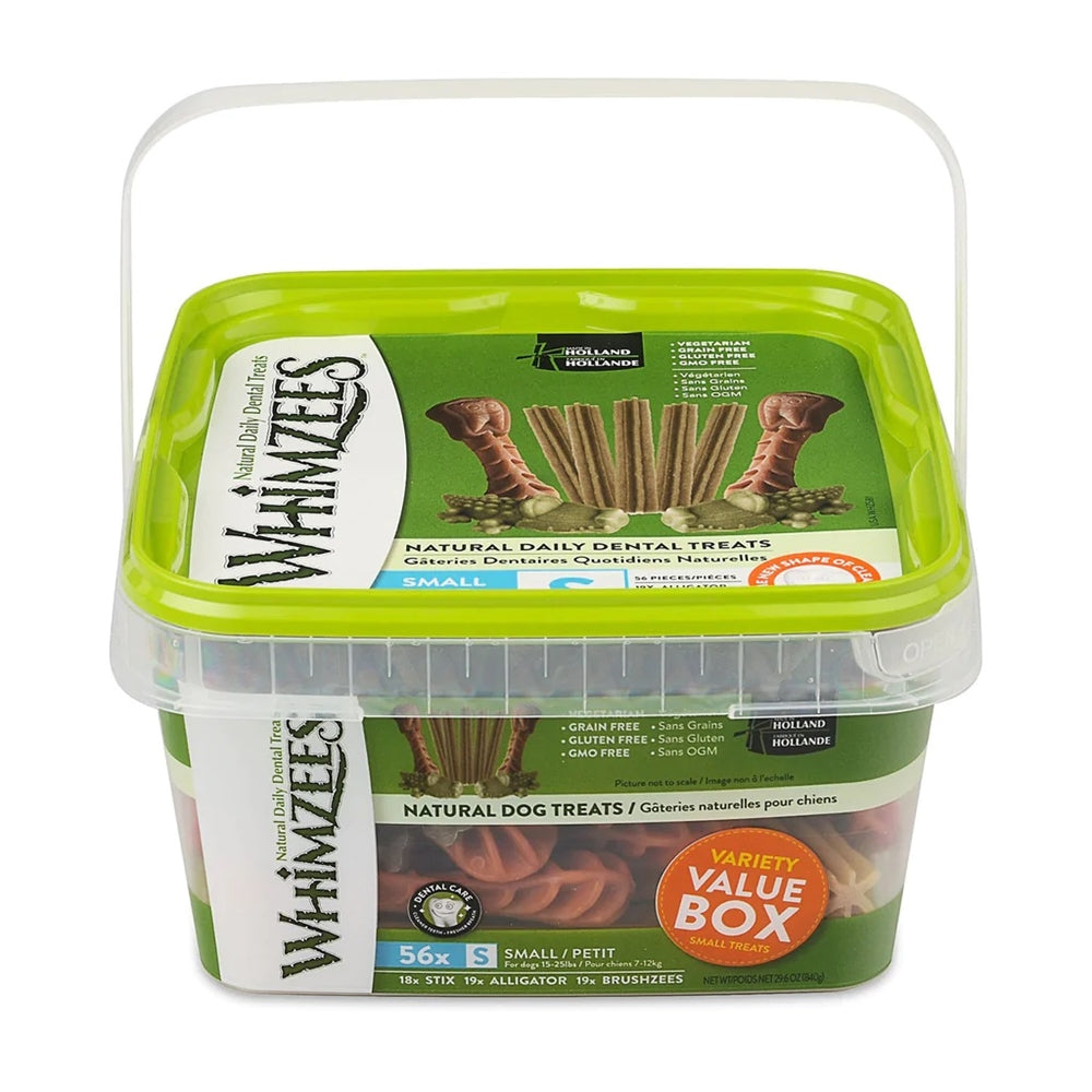 WHIMZEES Variety Pack, Small (15-25 lb) Natural Dental Dog Chews