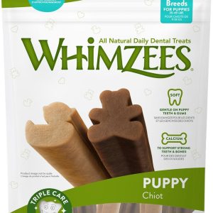 WHIMZEES Puppy Chews, Medium/Large Dental Chews, 7.4 oz
