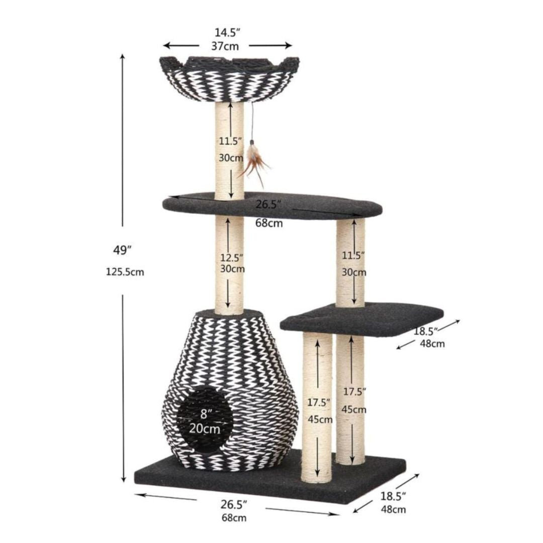 PetPals Ace Cat Tree 49 in - Image 2
