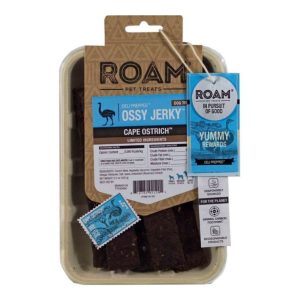 Roam Deli Prepped Ossy Jerky Ostrich Dog Chews, 5 oz