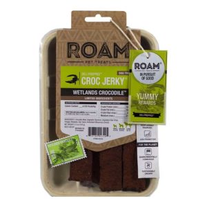 Roam Deli Prepped Croc Jerky Crocodile Dog Chews, 5 oz