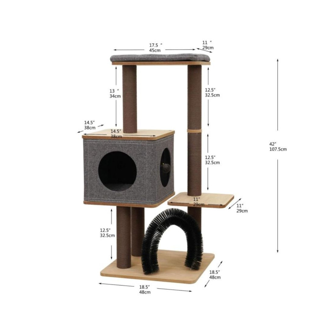 PetPals Elevate 3-Level Cat Tree 42 in - Image 2