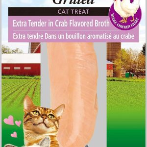 Inaba Grilled Chicken Fillet Extended in Crab Flavored Broth, .9 oz (Case of 6)