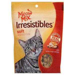 Meow Mix Irresistibles Soft Cat Treats, White Meat Chicken, 3 oz