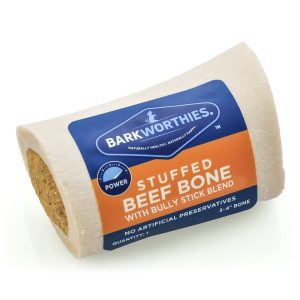 Barkworthies Shin Bone Stuffed with Bully Blend, 3-4 in Dog Chews, 15 Count