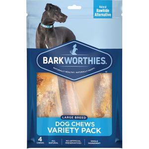 Barkworthies Large Dog Treat Variety Pack Dog Chews, 4 Pack