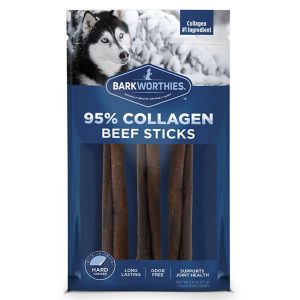 Barkworthies Collagen Beef Stick, 6 in Dog Chews, 3 Pack