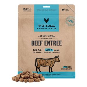 Vital Essentials Freeze-Dried Raw Beef Soft Nibs Dog Food, 14 oz