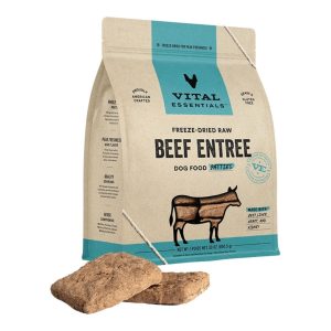 Vital Essentials Freeze-Dried Raw Beef Patties Dog Food, 30 oz