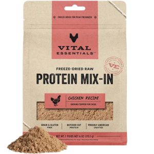 Vital Essentials Freeze-Dried Protein Mix-In Chicken Dog Food Topper, 6 oz