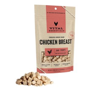 Vital Essentials Freeze-Dried Chicken Breast Dog Treats, 2.1 oz