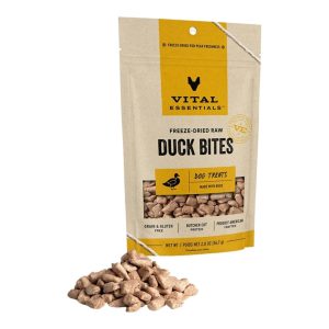 Vital Essentials Freeze-Dried Treat Bites Duck Dog Treats