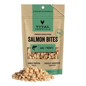 Vital Essentials Freeze-Dried Treat Bites Salmon Dog Treats, 2.5 oz