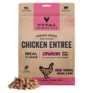 Vital Essentials Freeze-Dried Raw Chicken Mini Nibs for Cats, 12 oz
