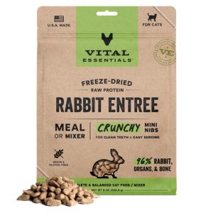 Vital Essentials Freeze-Dried Raw Rabbit Mini Nibs for Cats