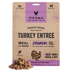 Vital Essentials Freeze-Dried Raw Turkey Mini Nibs for Cats