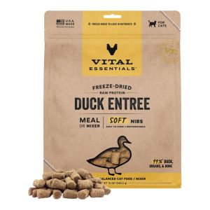 Vital Essentials Freeze-Dried Raw Duck Soft Nibs for Cats, 12 oz