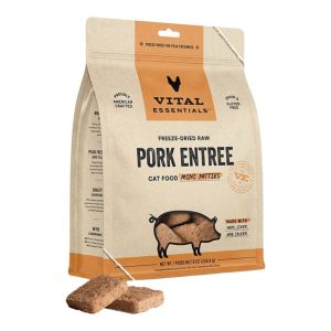 Vital Essentials Freeze-Dried Raw Pork Entrée Mini Patties for Cats