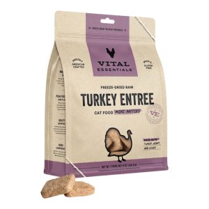 Vital Essentials Freeze-Dried Raw Turkey Entrée Mini Patties for Cats