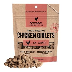 Vital Essentials Freeze-Dried Raw Chicken Giblets Cat Treats, 1 oz
