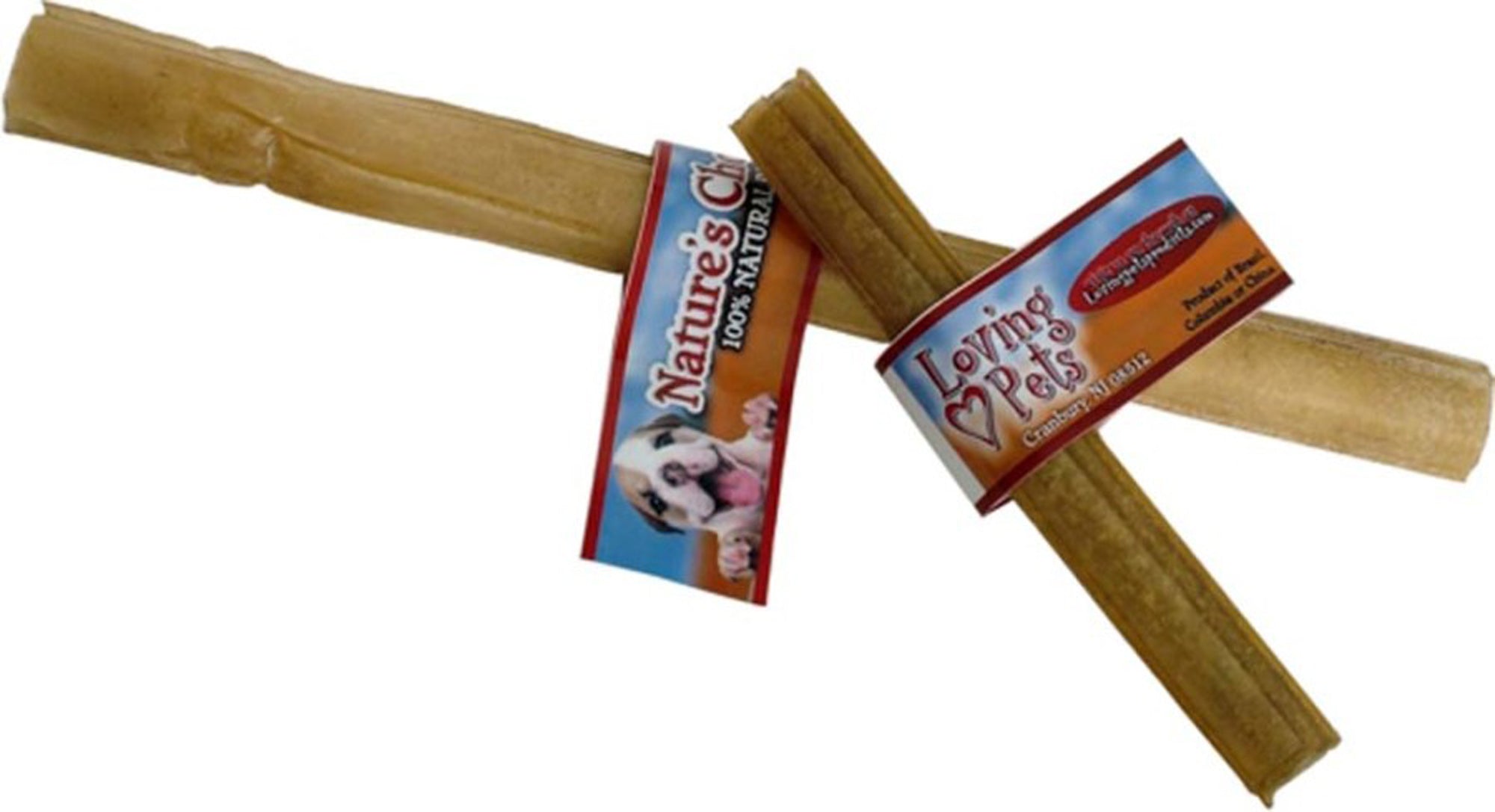 Loving Pets Nature's Choice Pressed Rawhide Sticks, 10 in