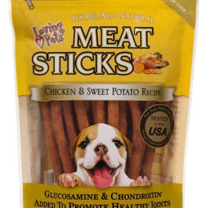 Loving Pets Meat Sticks Sweet Potato & Chicken Dog Treats, 8 oz