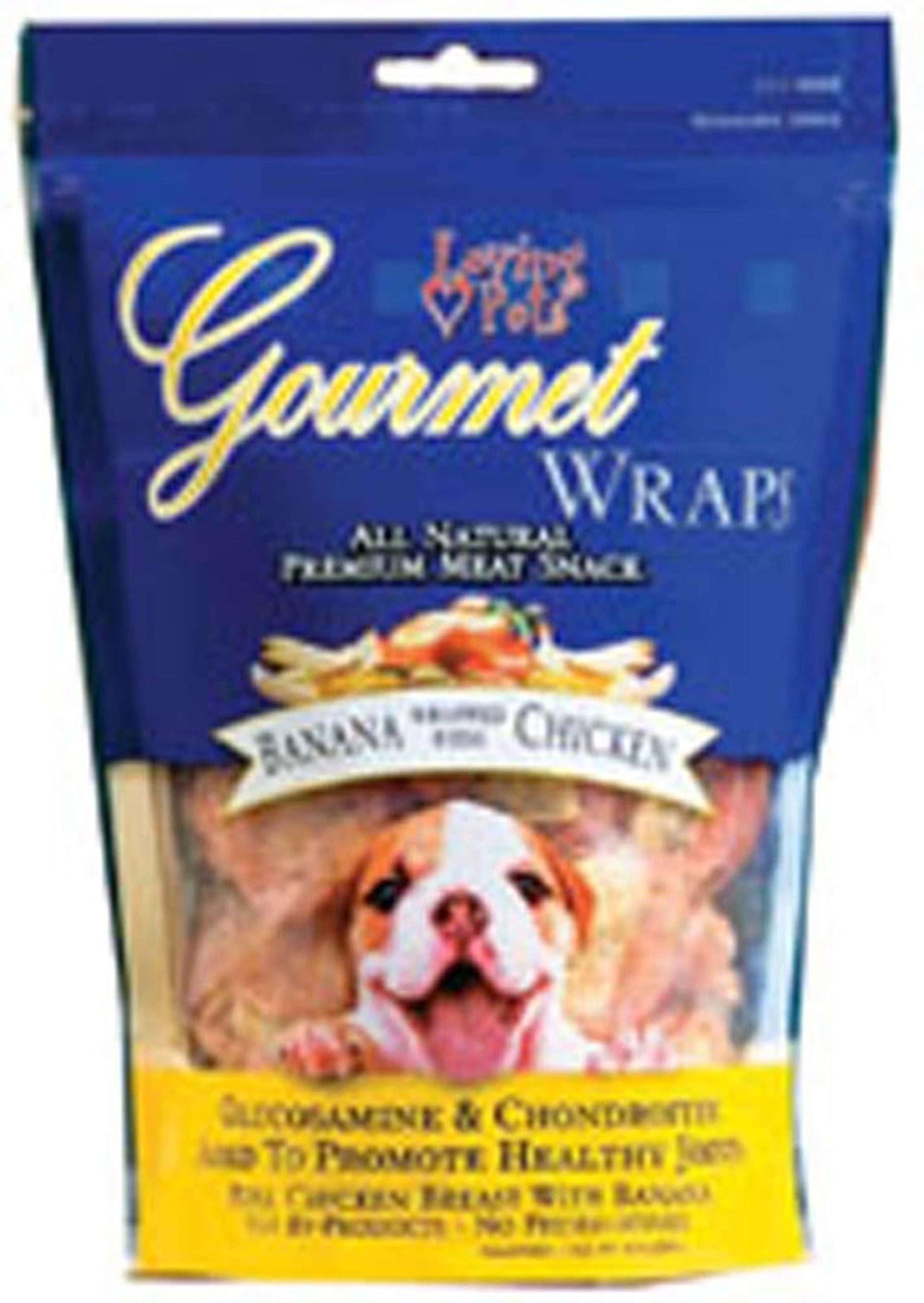Loving Pets Gourmet Wraps Banana with Chicken Dog Treats, 6 oz