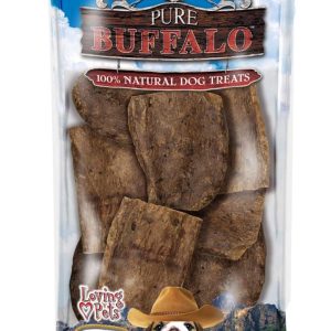 Loving Pets Pure Buffalo Lung Steaks Dog Treats, 8 oz