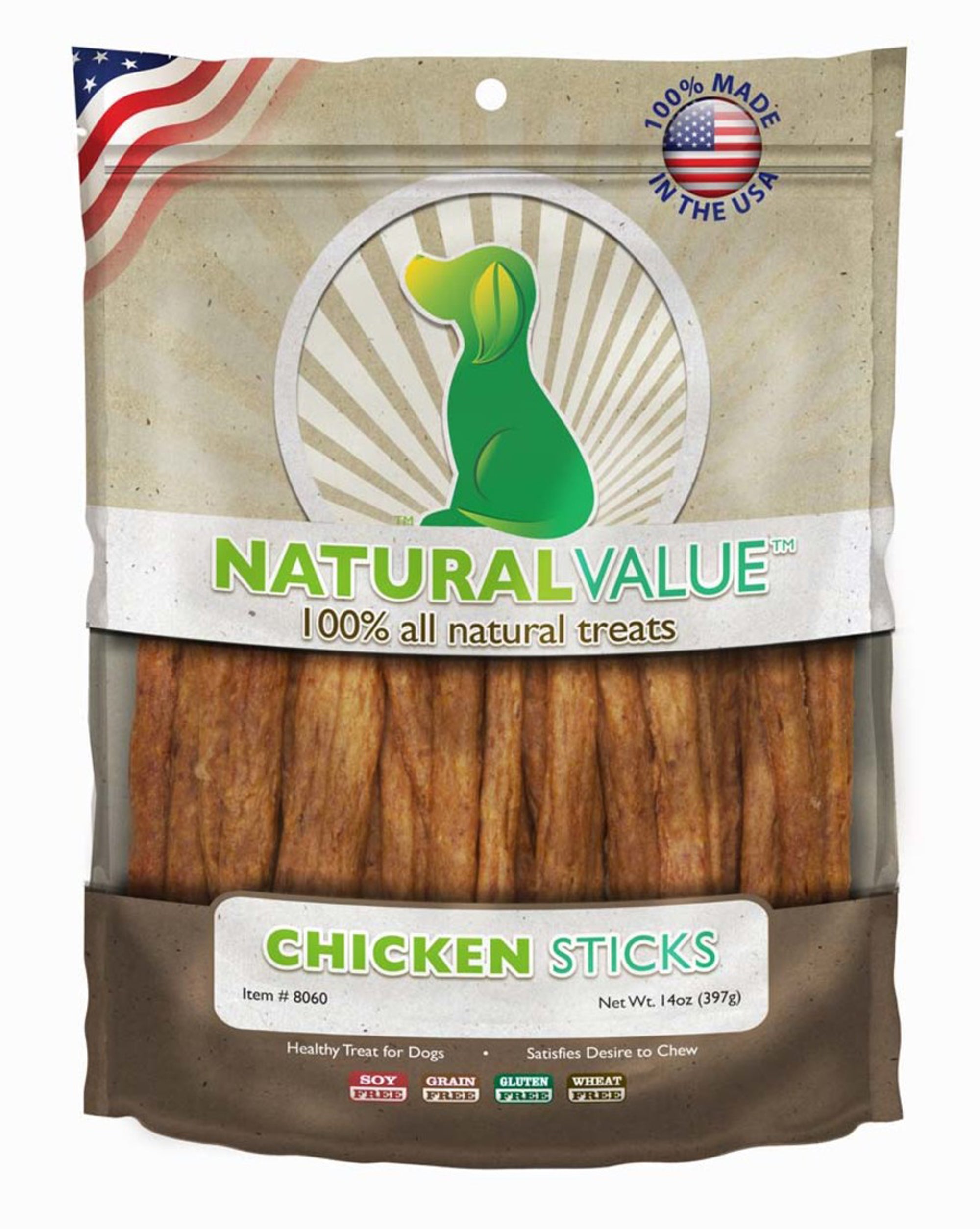 Loving Pets Natural Value Chicken Sticks Dog Treats, 14 oz