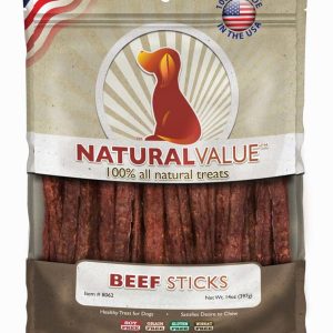 Loving Pets Natural Value Beef Sticks Dog Treats, 14 oz