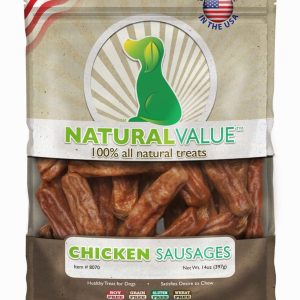 Loving Pets Natural Value Chicken Sausage Dog Treats, 14 oz